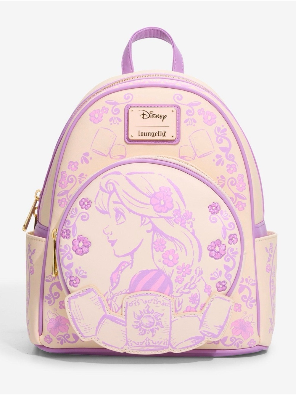 Loungefly Rapunzel Pastel Lavender and Cream Mini Backpack